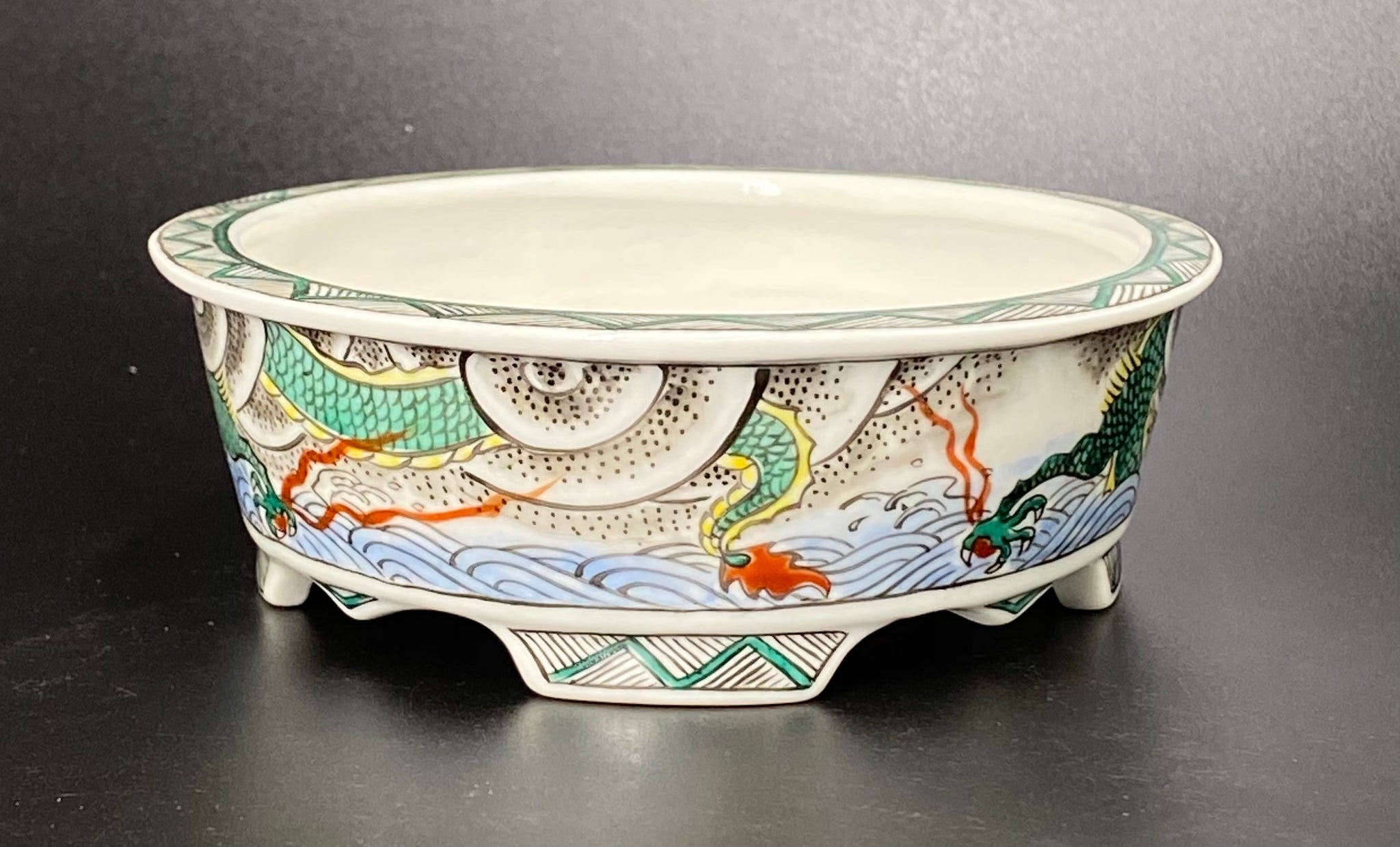 未使用完品３点セット❢春嘉 美しい細密画❢珍しい反縁絵付け鉢❢五彩山水図丸鉢❢ 183E40E3-2465-4026-80A2-