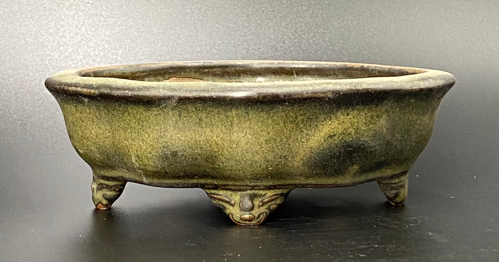 盆栽鉢　平安虹泉　2点セット 平安虹泉 盆栽鉢2点 9センチ